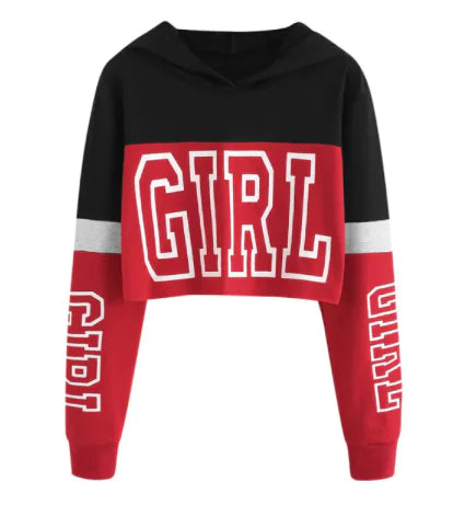 Patchwork Crop Hoodie