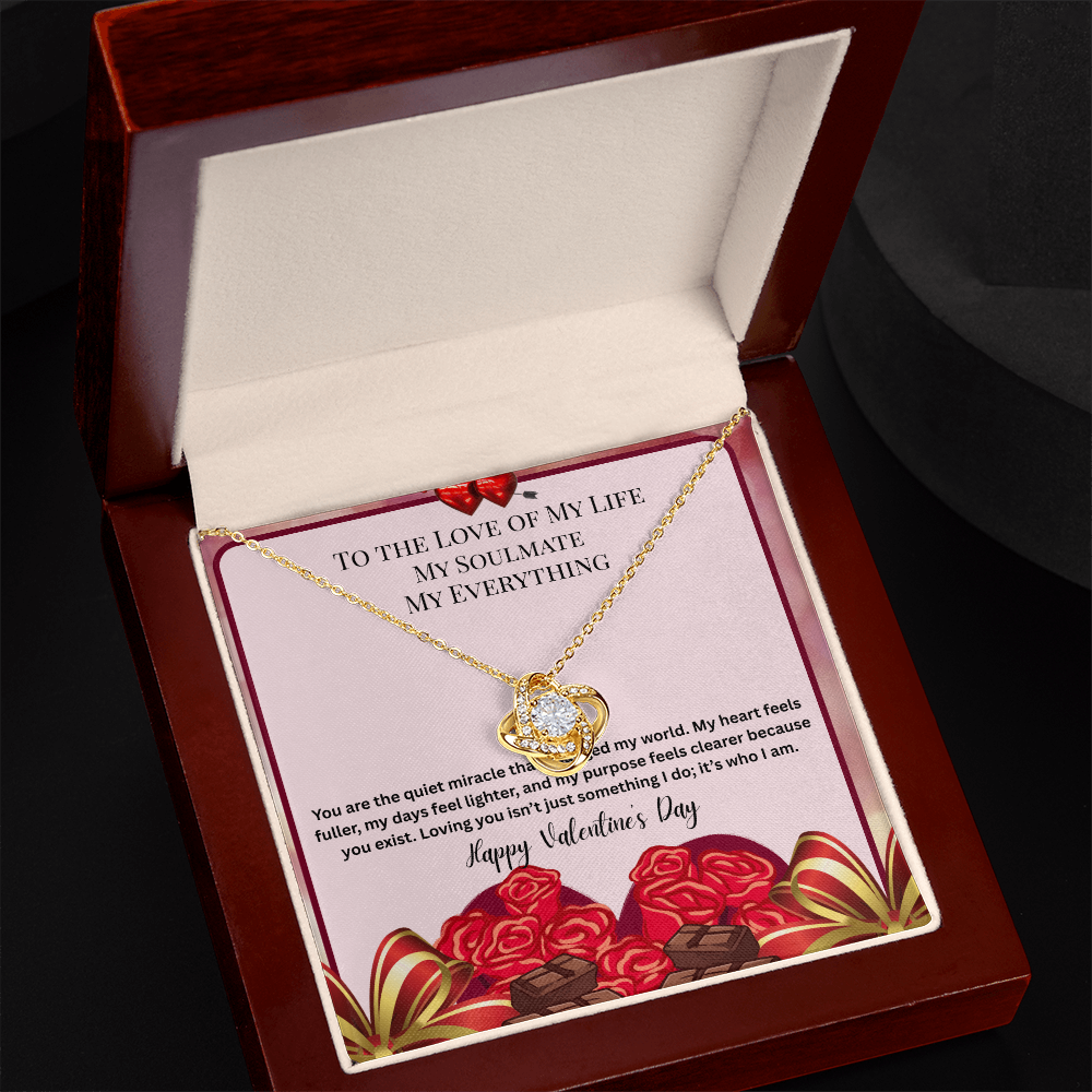 To The Love of My Life - Love Knot Necklace - Valentine's