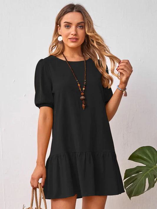 Stylish Short Sleeved Dress