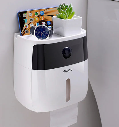 Creative Storage & Toilet Paper Dispenser