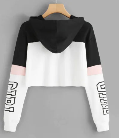 Patchwork Crop Hoodie