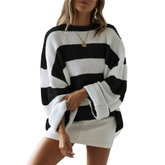 Striped Woven Sweater