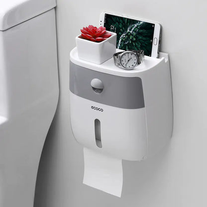 Creative Storage & Toilet Paper Dispenser