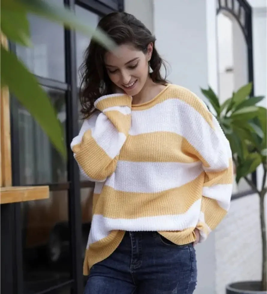 Striped Woven Sweater