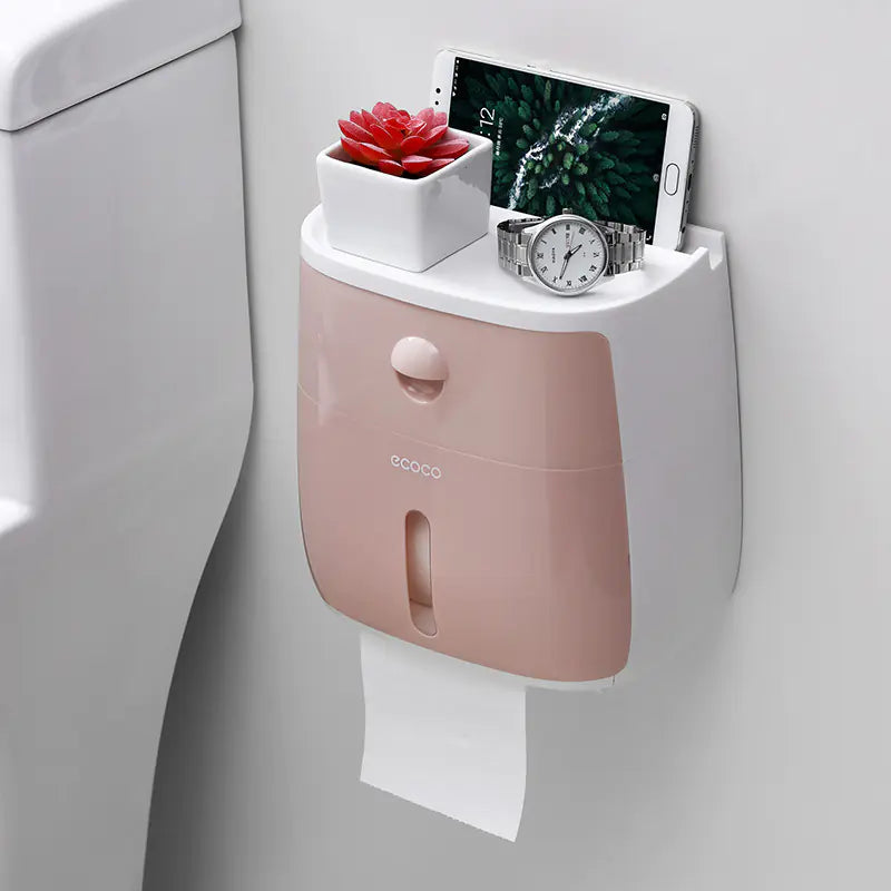 Creative Storage & Toilet Paper Dispenser