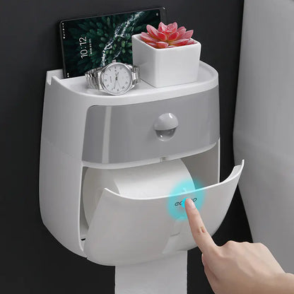 Creative Storage & Toilet Paper Dispenser