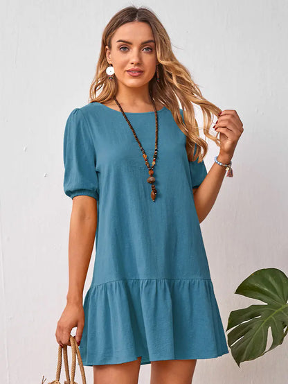 Stylish Short Sleeved Dress