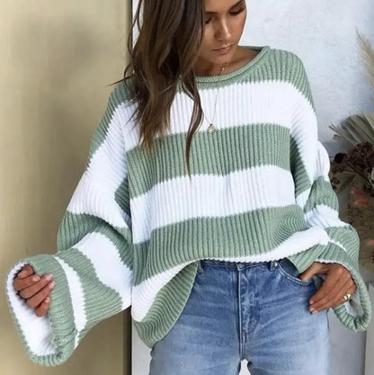 Striped Woven Sweater
